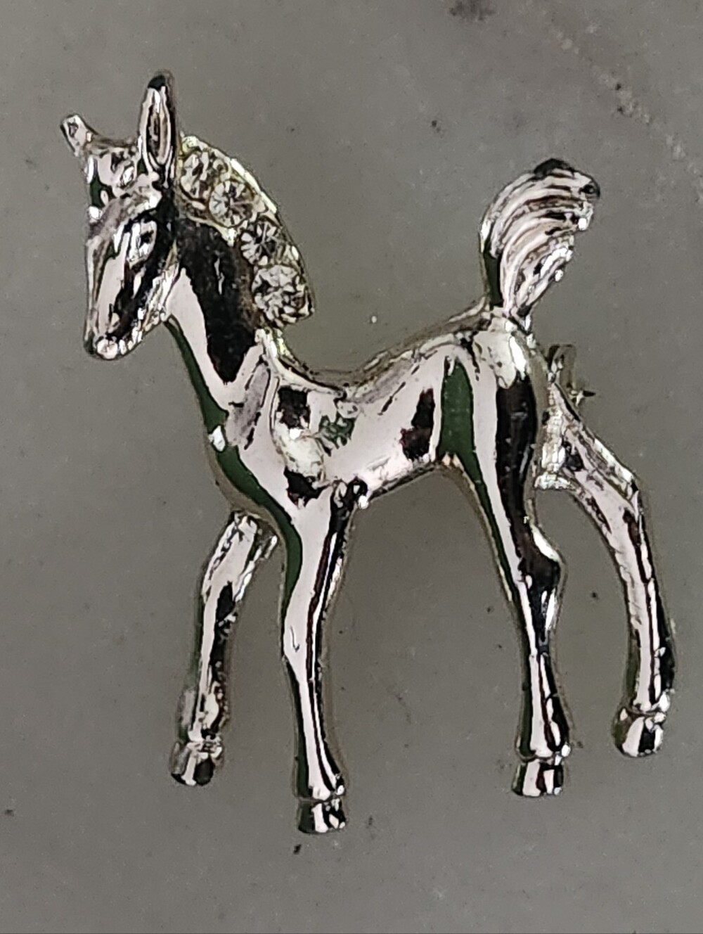 Vtg Silver Tone  Horse/ Colt Pin Brooch